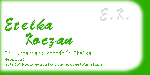 etelka koczan business card